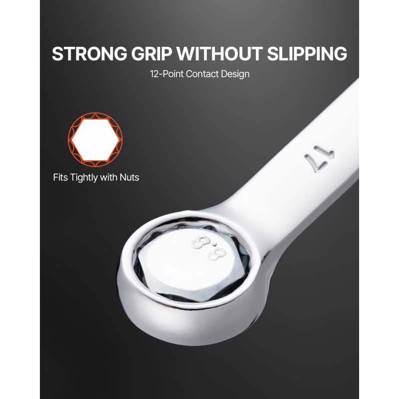 Kiintoavainsarja 25-osainen hiiliteräs metrinen koot 6–32 mm rullattavassa pussissa