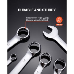 Kiintoavainsarja 25-osainen hiiliteräs metrinen koot 6–32 mm rullattavassa pussissa