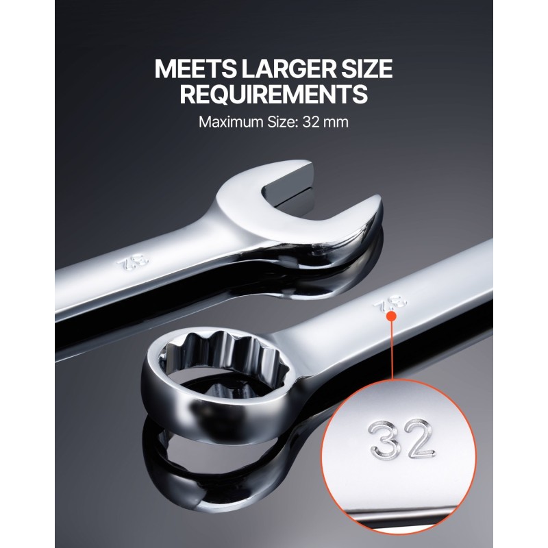 Kiintoavainsarja 25-osainen hiiliteräs metrinen koot 6–32 mm rullattavassa pussissa