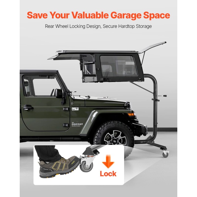 Kovakaton nostolaite Q235B-hiiliteräs kantavuus 90,7 kg sopii Jeep Wrangler ja Ford Bronco