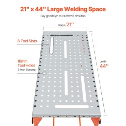 Hitsauspöytä hiiliteräksinen taittuva pöytälevy 533x1118 mm 500 paunan kantavuus
