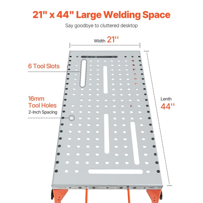 Hitsauspöytä hiiliteräksinen taittuva pöytälevy 533x1118 mm 500 paunan kantavuus