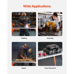 Hitsauspöytä hiiliteräksinen taittuva pöytälevy 533x1118 mm 500 paunan kantavuus