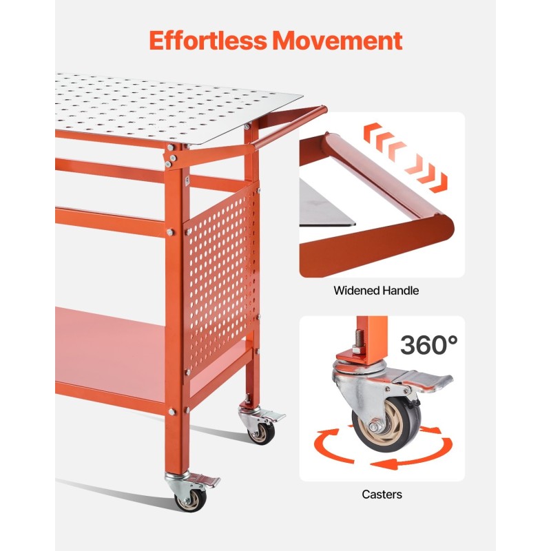 Hitsauspöytä hiiliteräs 40 x 24 tuumaa 3 mm pöytälevy 800 lbs kantavuus