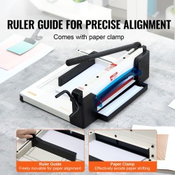 Giljotiinipaperileikkuri metallipohjalla teräsrunko A4 400 arkkia pikaterä