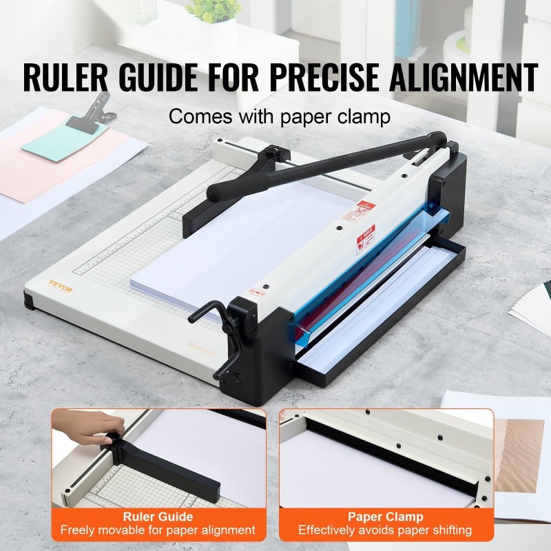 Giljotiinipaperileikkuri A3-koko 43,2 cm 400 arkkia pikaterä teräspohja