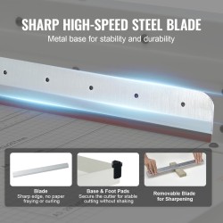 Giljotiinipaperileikkuri A3-koko 43,2 cm 400 arkkia pikaterä teräspohja