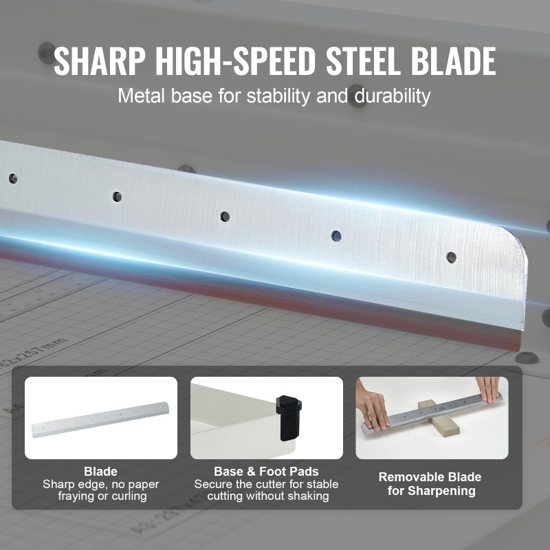 Giljotiinipaperileikkuri A3-koko 43,2 cm 400 arkkia pikaterä teräspohja