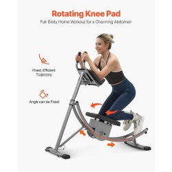 Vatsalihaslaite hiiliteräsrunko taitettava pyörivä polvialusta säädettävä vastus laskuri 136 kg