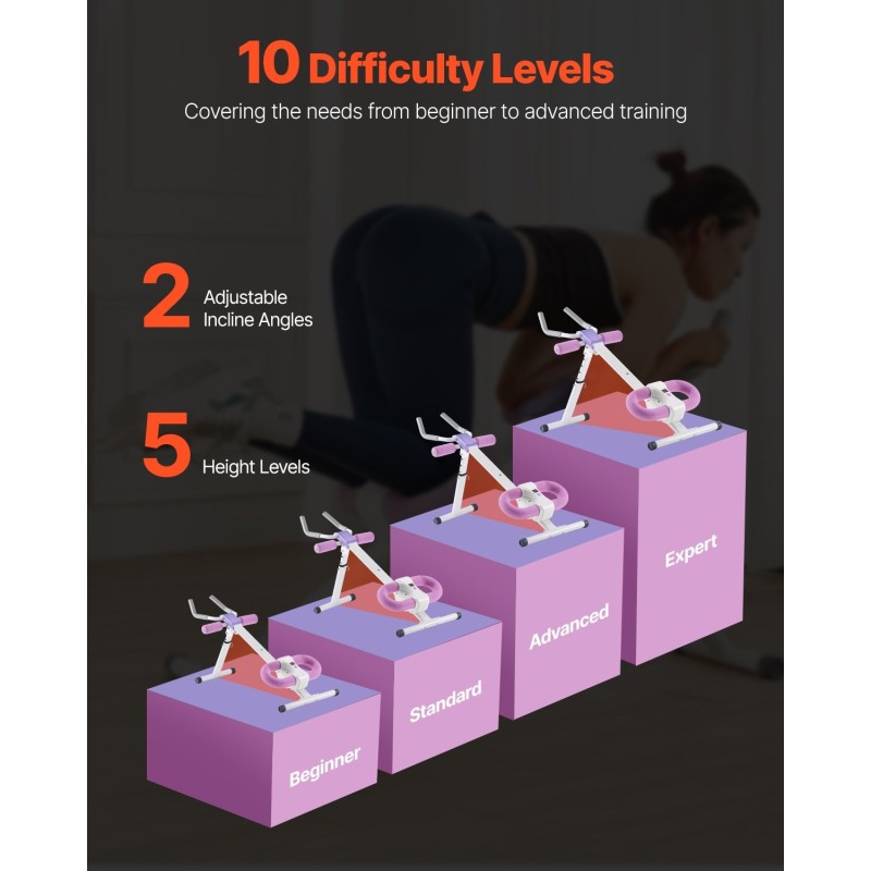 Vatsalihaslaite hiiliteräs kokoontaitettava säädettävä etutanko 5 tasoa sisäänrakennettu laskuri 150 kg