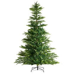 Tekokuusi 2,25 m 1319 oksankärkeä 700 lämpimän valkoista LED-valoa metallinen jalusta