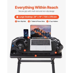 Pyöräily- ja juoksumattopöytä teräs ja alumiinirunko muovitasolla korkeussäädettävä sisäpyörille ja juoksumatoille