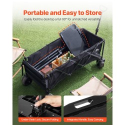 Pyöräilypöytä teräsrunko ABS-muovinen pöytätaso korkeussäädettävä taittuva monilokeroinen kahdella mukitelineellä