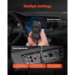 Aktiivisubwoofer 10-tuumainen istuimen alle asennettava 240 W integroitu vahvistin