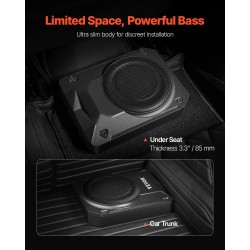 Penkin alle asennettava kymmenen tuuman subwoofer sisäänrakennetulla vahvistimella 400 watin teho