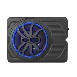 Penkin alle asennettava 10 tuuman matalarunkoinen subwoofer sisäänrakennetulla vahvistimella sinisellä tunnelmavalolla autoihin