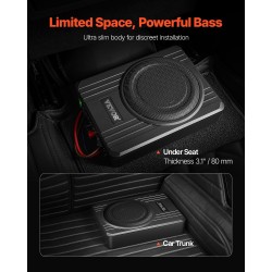 Penkinalus-subwoofer 8 tuuman matalarakenteinen sisäänrakennetulla vahvistimella 400 watin huipputeho