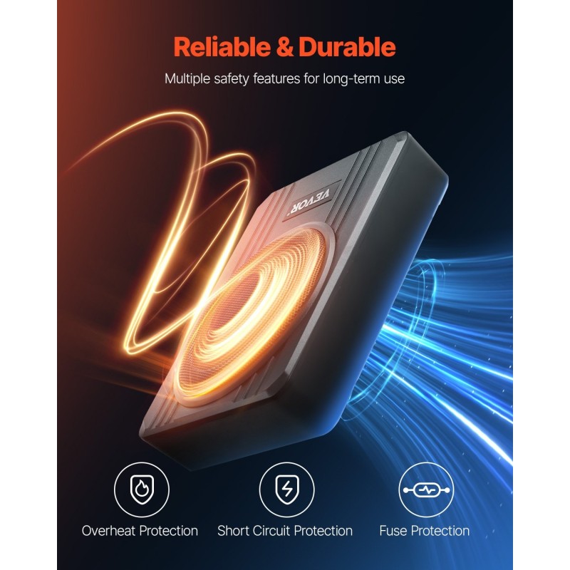 Penkinalus-subwoofer 8 tuuman matalarakenteinen sisäänrakennetulla vahvistimella 400 watin huipputeho