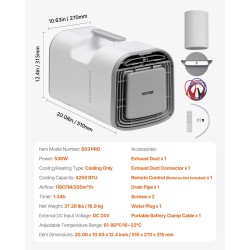 Siirrettävä ilmastointilaite 4250 BTU jäähdytysteho 16–32℃ 3 nopeutta 24 tunnin ajastin