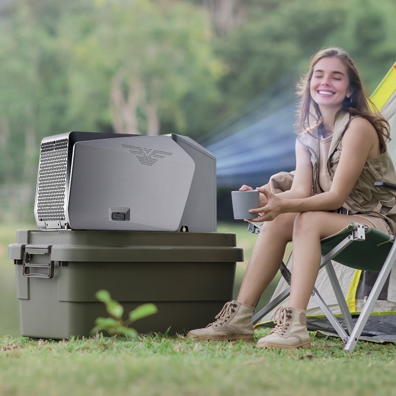 Kannettava ilmastointilaite 5000 BTU 3 puhallusnopeutta 16–32 °C vaihtovirta ja tasavirta