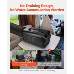 Siirrettävä ilmastointilaite 4000 BTU 3 nopeutta 16–30 °C tummanharmaa