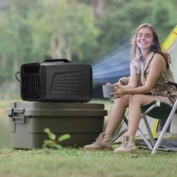 Siirrettävä ilmastointilaite 4000 BTU 3 nopeutta 16–30 °C tummanharmaa