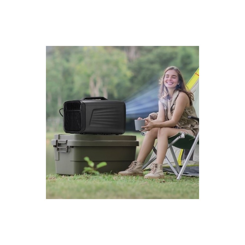 Siirrettävä ilmastointilaite 4000 BTU 3 nopeutta 16–30 °C tummanharmaa