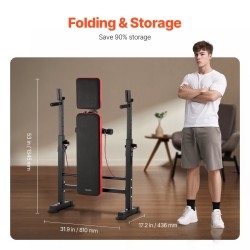 Harjoituspenkki 6-toiminen teräsrunko 600 paunan kantavuus taitettava säädettävä selkänoja kotisalille