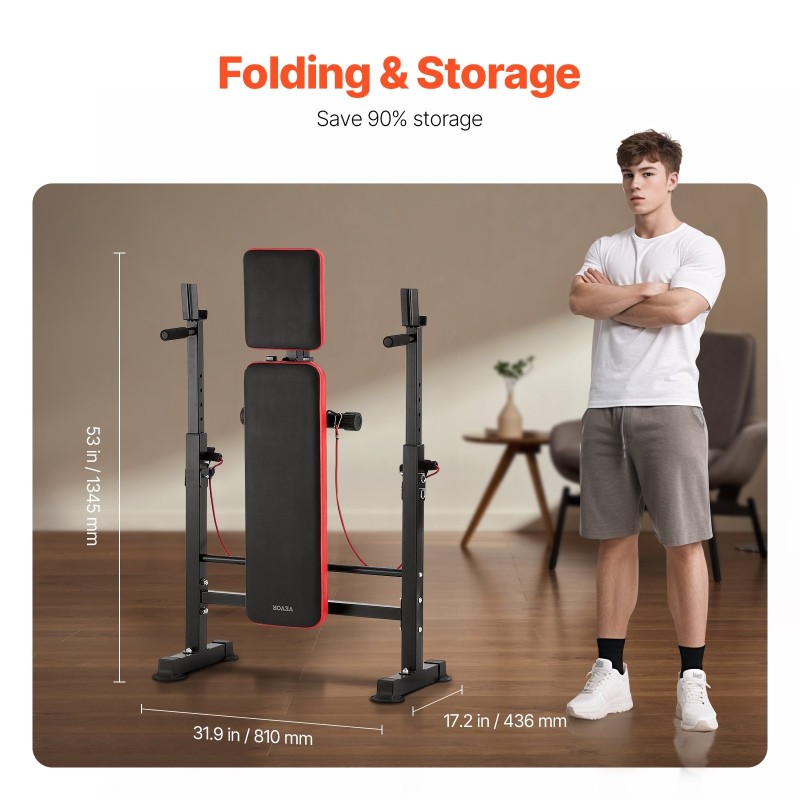 Harjoituspenkki 6-toiminen teräsrunko 600 paunan kantavuus taitettava säädettävä selkänoja kotisalille