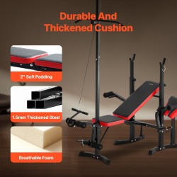 Harjoituspenkki teräsrunkoinen säädettävä monitoiminen kotisalille 600 paunan maksimikuorma