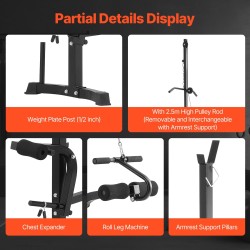 Harjoituspenkki teräsrunkoinen säädettävä monitoiminen kotisalille 600 paunan maksimikuorma