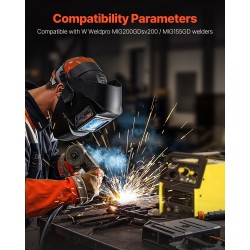 Lankakelapoltin 200 ampeerin 10 jalan kaapelilla alumiinille täytelangalle ja umpilangalle