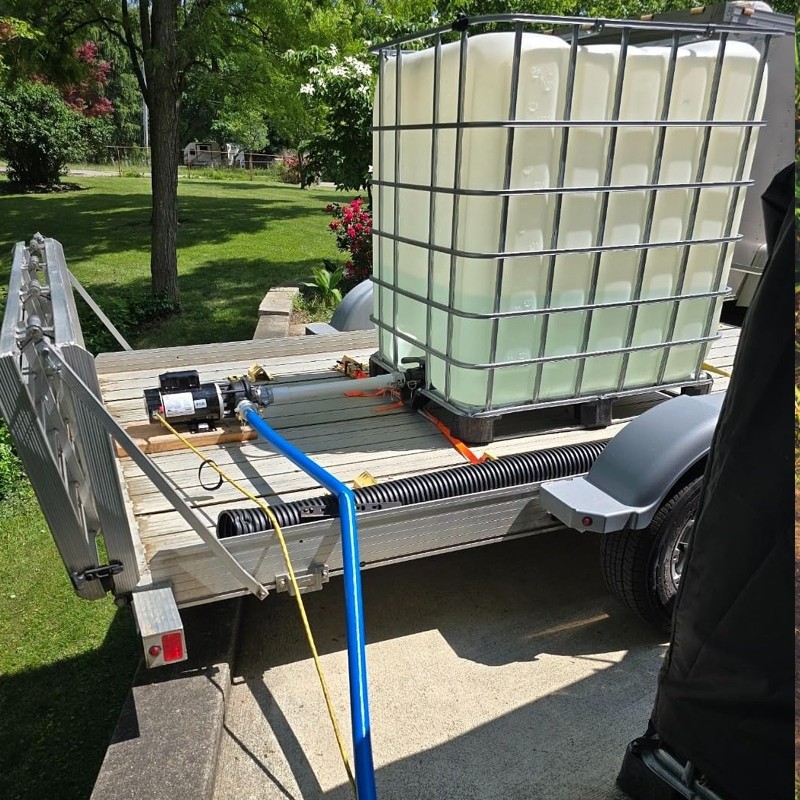 Huuhteluletku PVC 38 mm x 30,5 m sininen Camlock-liittimet kiristimet