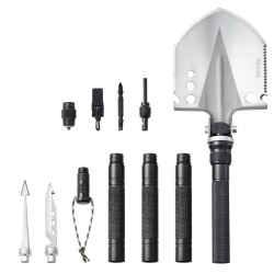 Taitettava selviytymislapio 13-osainen kompakti säädettävä kulma pidennettävillä jatkovarsilla