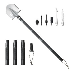 Taitettava selviytymislapio 13-osainen kompakti säädettävä kulma pidennettävillä jatkovarsilla