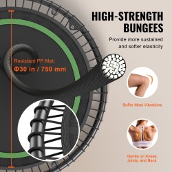 Minitrampoliini 40 tuumaa teräsrunko taittuva 150 kg kantavuus korkeussäädettävä kahva
