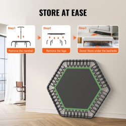 Kuntotrampoliini 54,5 tuuman teräsrunko kantavuus 205 kg säädettävä vaahtomuovikahva sisäkäyttöön