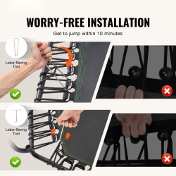 Kuntotrampoliini 54,5 tuuman teräsrunko kantavuus 205 kg säädettävä vaahtomuovikahva sisäkäyttöön