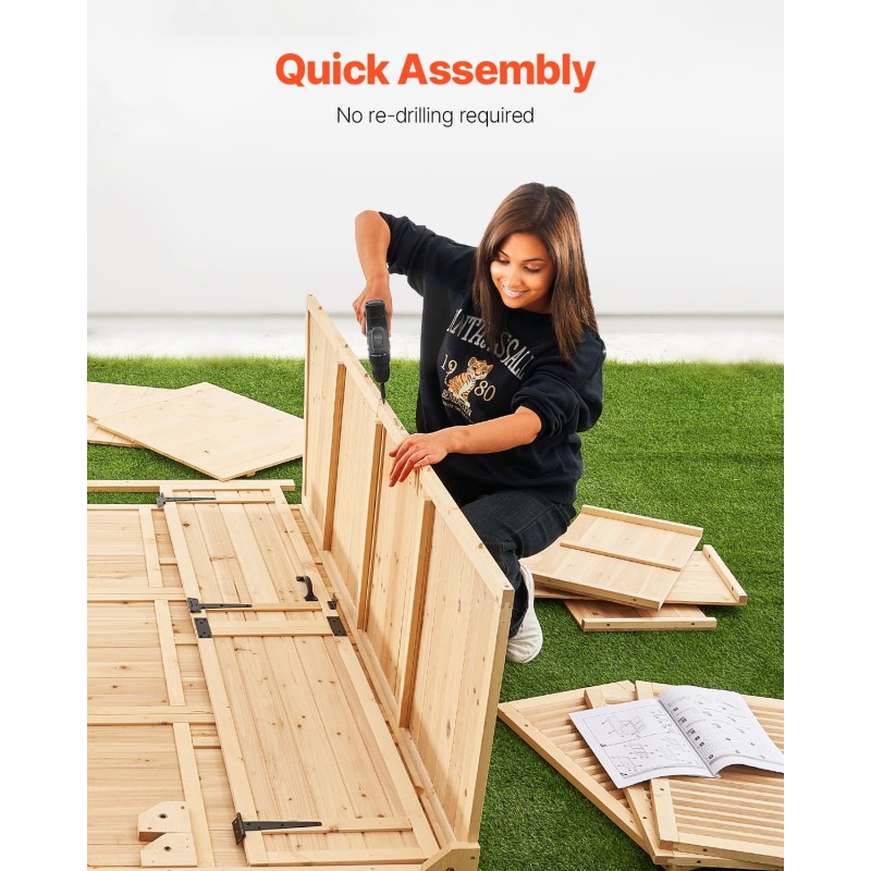 Puinen ulkovarastokaappi seetripuusta metallivahvistetulla rungolla vesitiiviillä katolla 1473x680x1980 mm