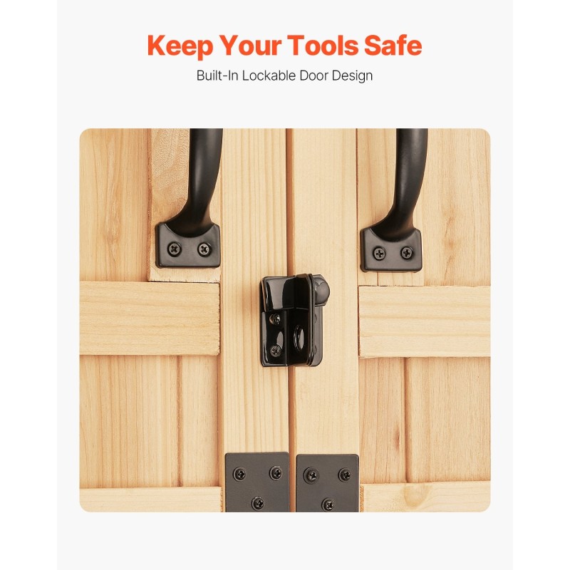 Puinen ulkovarastokaappi seetripuusta metallivahvistetulla rungolla vesitiiviillä katolla 1473x680x1980 mm