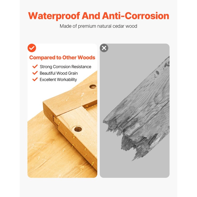 Ulkovarastokaappi seetripuinen alumiinirunkoinen vesitiivis kaksi hyllyä lattia mukana