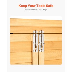 Puinen ulkosäilytyskaappi seetripuusta alumiinirungolla vesitiivis katto lukittavat kaksoisovet 1400x600x1715 mm