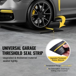 Autotallin ovikynnyksen tiivistenauha paksu PVC-muovi liimalla 89 mm 6,1 m musta