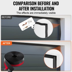 Autotallin ovitiiviste TPE 6,1 m 56 mm 2,5 mm musta