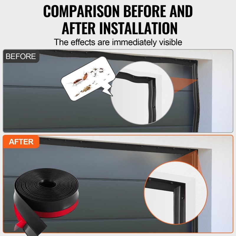 Autotallin ovitiiviste TPE 6,1 m 56 mm 2,5 mm musta