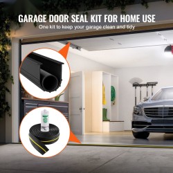 Autotallin oven PVC-muovi alatiiviste ja kynnyssarja 6,1 metriä musta