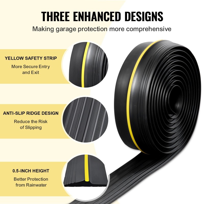 Autotallin oven kynnystiiviste PVC 5,03 m 89 mm 12,7 mm musta