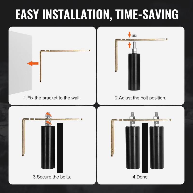 Liukuportin ohjainrullasarja terästeline L-muotoinen nailonrullat säädettävä rullaväli ulkokäyttöön