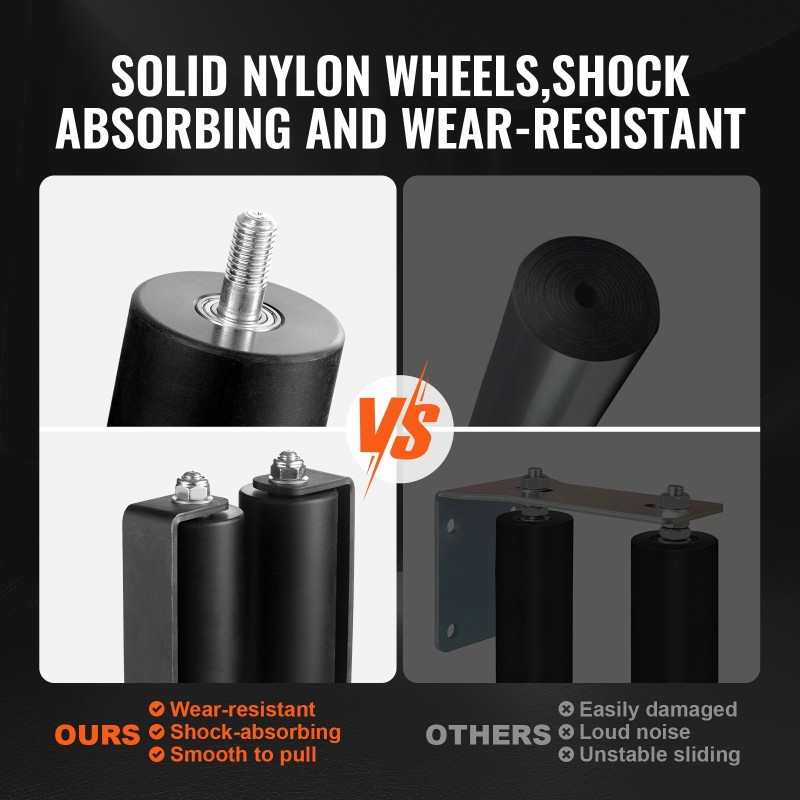 Liukuportin ohjainrullasarja kestävästä teräksestä 60 mm nailonrullat C-muotoinen kiinnike