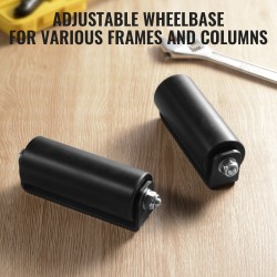 Liukuportin ohjainrullasarja kestävästä teräksestä 60 mm nailonrullat C-muotoinen kiinnike